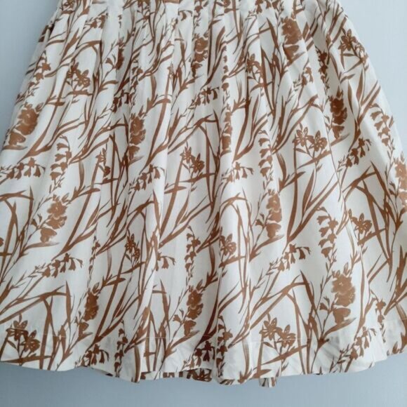 JOE FRESH 100% Cotton Plisse Pleated A-line Skirt Floral Print Sz 2 - Picture 4 of 10